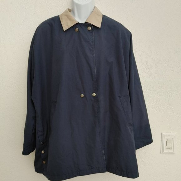 Vintage Charles Klein Men's Navy Rain Jacket (12) - Picture 1 of 10